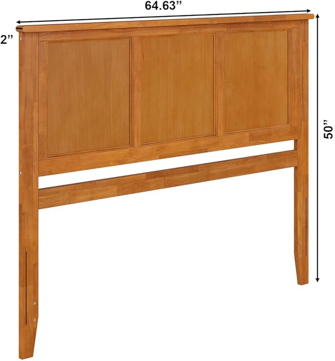 Beachy Beauty Solid Wood Panel Headboard in Light Toffee