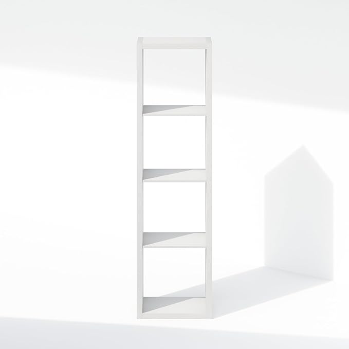Furinno Cubic Closet Organizers and Storage, 4-Cube Closet Organizer, Open Shelf Closet Storage, Extra Thick Frame for Wardrobe, Bedroom, Living Room, White