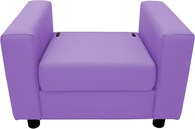 Factory Direct Partners SoftScape Inspired Playtime Classic Reading Chair, Children's Commercial-Grade Upholstered Furniture for Home, Daycare, Preschool, Library; Comfy Modern Design - Lavender