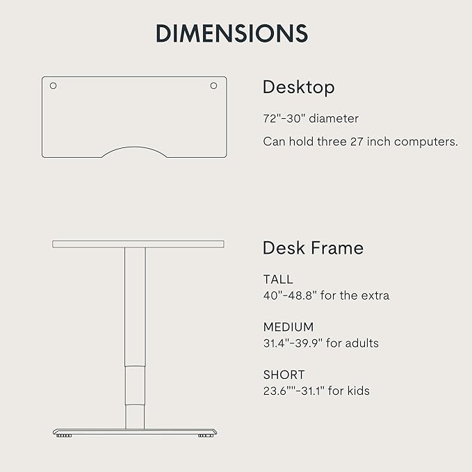 FLEXISPOT E6 MAX Bamboo 72x30 Inch Dual Motor 3-Stage Heavy Duty Standing Desk, 330lbs Weight Capacity, Height Adjustable Desk w/Cable Management & Wheels (Solid Bamboo Curved Desktop + White Frame)