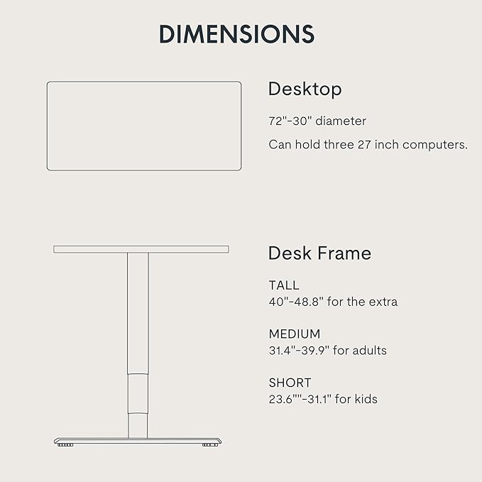 FLEXISPOT E6 MAX Bamboo 72x30 Inch Dual Motor 3-Stage Heavy Duty Standing Desk, 330lbs Weight Capacity, Height Adjustable Desk w/Cable Management & Wheels (Solid Bamboo Desktop + White Frame)