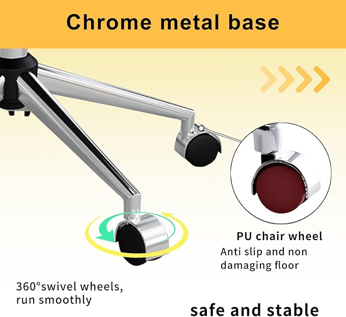 Chair, Desk Computer Chair ,with Armrests ,Ergonomic Office Chair for Home and Office, 17.32 x 22.83 x 35.43 inches, Multiple Colors (Brown)