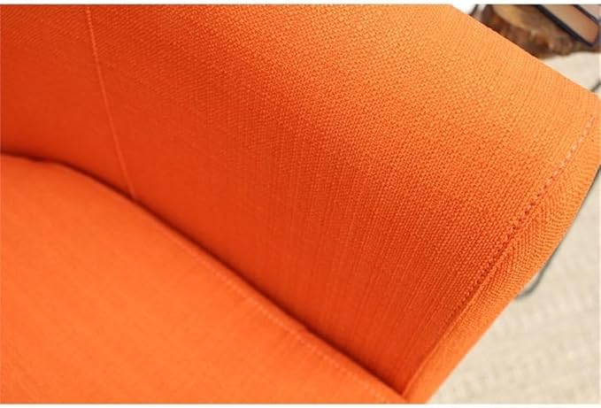 Pemberly Row 17.5" Traditional Fabric Club Chair in Orange Finish