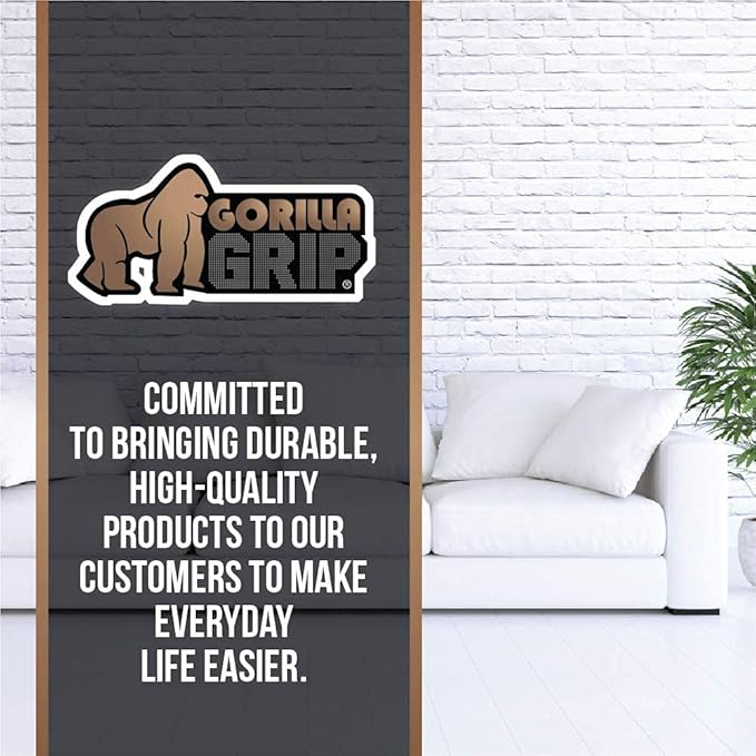 GORILLA GRIP Non Slip Couch Gripper, Prevents Couches from Sliding and Holds Bed in Place, Pad Grips Beds, Sofa, Mattresses, Chair Cushions and Helps Keep Topper from Slipping, Easy Trim Pads