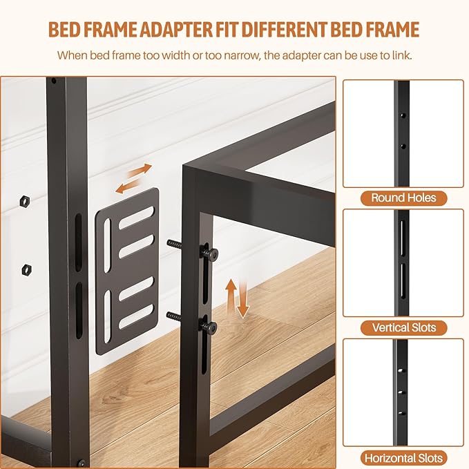 Homieasy Headboard for King Size Bed with Storage, Sturdy Bookcase Headboards with Outlet, USB & LED Light, King Size Headboard Only, Head Board with Sliding Doors & Bed Adapter for Bedroom, Black