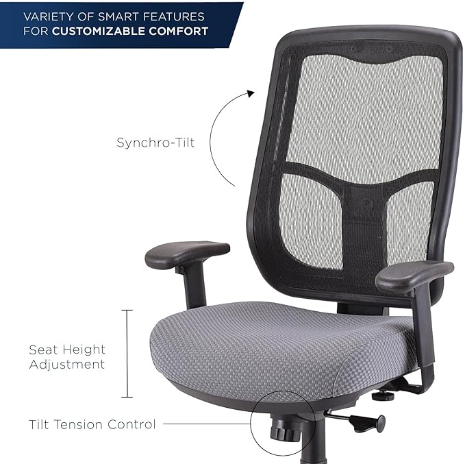 Tempur-Pedic TP944 Adjustable Task Office Desk Chair, Black