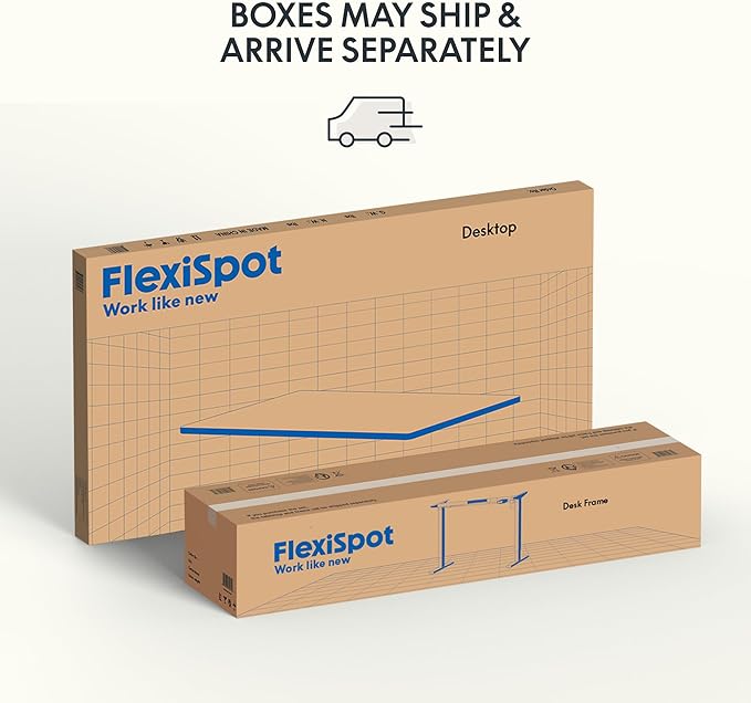 FLEXISPOT EN1 Whole-Piece Standing Desk 40" x 24" Electric Small Desk for Home Office (Black Frame + Maple Top, 2 Packages)