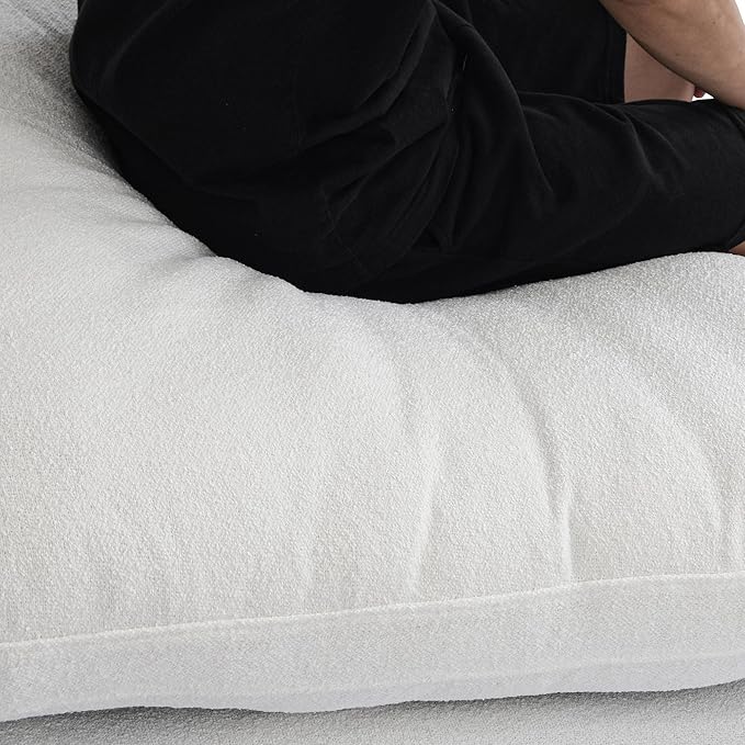 Cloud Modular Sectional Sofa Couch,80.3" Convertible Couches Loveseat for Living Room,Minimalist Deep Sofa Couches,Sofa Covers Washable&Replaceable,White