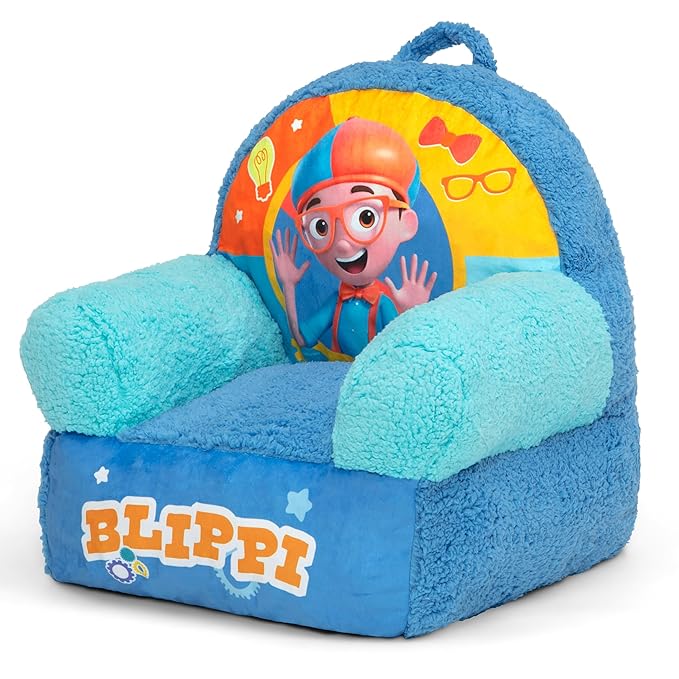 Delta Children - Blippi Cozee Buddy Kids Chair, Blue