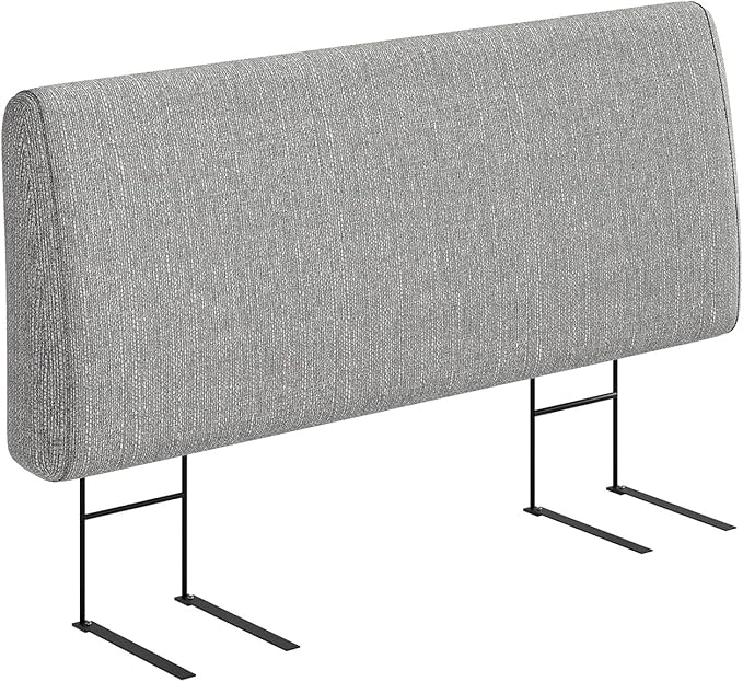 Upholstered Modern Headboard for Queen Size Bed, Height Adjustable and Ergonomic Headboard, Easy Assemble, Sturdy and Durable, Linen Finish, Grey