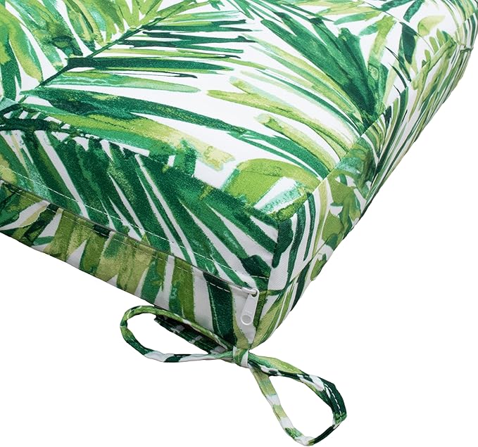 Tommy Bahama Deep Seating Lounge Cushion, 24" X 24" X 4", Coastal Palm Green Leaf