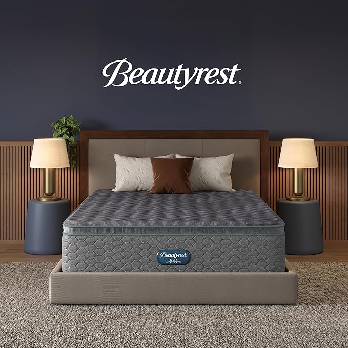 Beautyrest Days End Medium Firm Pillow Top 14.75" Mattress - Full - Cooling Tech, Supportive Durable Pocketed Coils, Pressure Relief, Motion Separation; 100 Night Sleep Trial and 10 Year Warranty