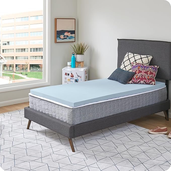 Sealy Dreamlife 1.5” Gel Memory Foam Queen Mattress Topper with SealyComfort Gel Foam, 1 Year Limited Warranty, Made in The USA