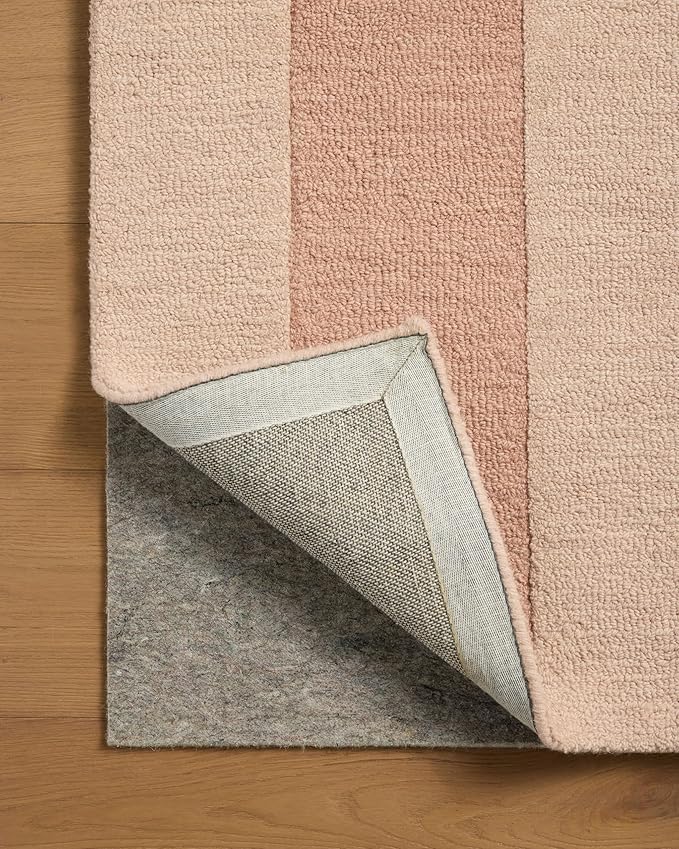Loloi Leanne Ford Craven Collection CVN-01 Blush/Rose 2'-6" x 9'-9" Runner Rug Geometrical, Patterned, Neutral, Hallway, Kitchen, Mudroom, and Bathroom
