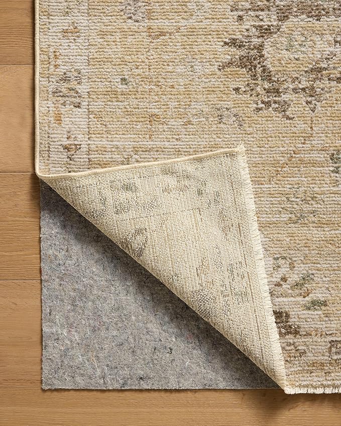 Loloi Magnolia Home by Joanna Gaines Pace Collection PAC-05 Apricot/Multi 9'-6" x 9'-6" Round Area Rug