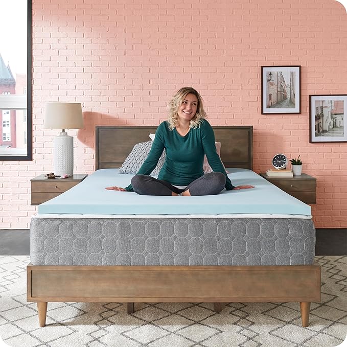 Sealy Dreamlife 2” Gel Memory Foam King Mattress Topper with SealyComfort Gel Foam, 1 Year Limited Warranty, Made in The USA