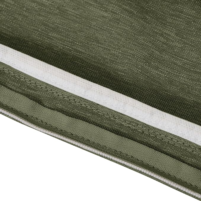 Classic Accessories Montlake Water-Resistant 25 x 25 x 5 Inch Square Outdoor Seat Cushion, Patio Furniture Chair Cushion, Heather Fern Green, Outdoor Cushion Cover