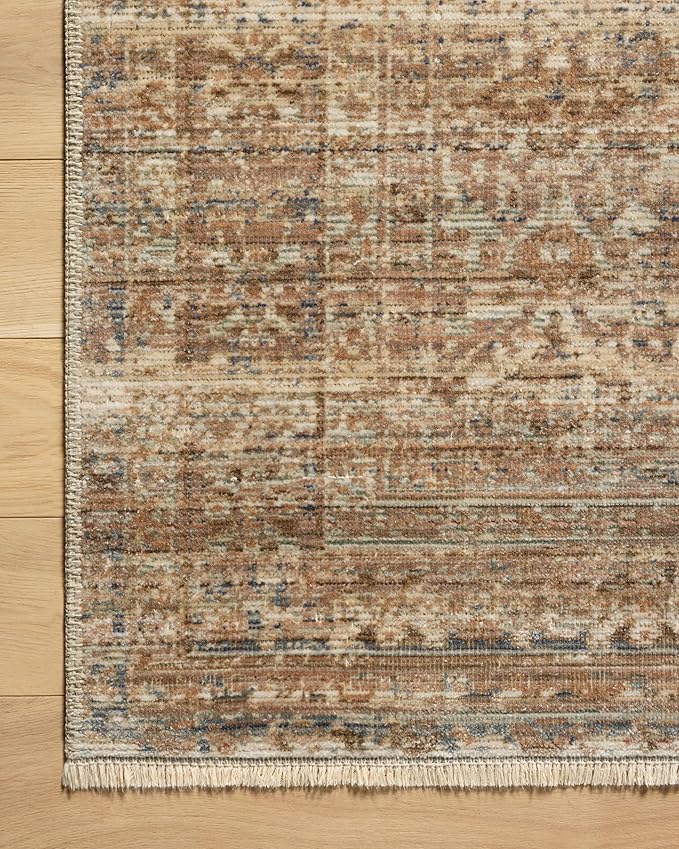Loloi Amber Lewis Molly Collection MOL-01 Natural/Denim 8'-6" x 12' Low Pile Area Rug