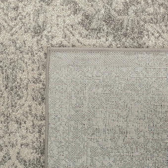 SAFAVIEH Evoke Collection 2'2" x 11' Silver / Ivory EVK256S Oriental Distressed Non-Shedding Living Room Bedroom Runner Rug