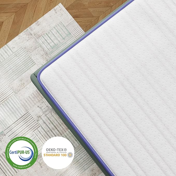 King Size Mattress 10 Inch, Rest Only King Mattress in a Box, Memory Foam & Individually Wrapped Coils Pocket Spring for Motion Isolation and Pressure Relief, Medium Firm