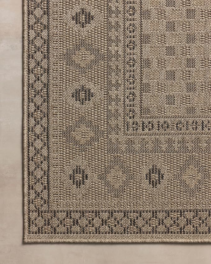 Loloi Chris Loves Julia Providence Collection PRC-07 Dove/Charcoal 8'-6" x 12', .12" Pile Height, Indoor/Outdoor Area Rug