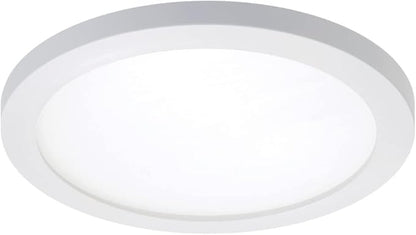 HALO SMD6R69SWH Surface Mount LED Recessed Light Round Selectable 2700K, 3000K, 3500K, 4000K, 5000K CCT 600 Lumens 6 Inch White
