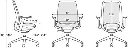 Steelcase Series 2 Office Chair, Graphite Frame, Cogent Connect Jungle, Hard Floor Casters