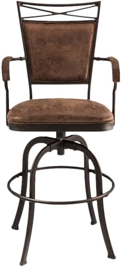 Hillsdale Bridgetown Swivel Tilt Barstool, Aged Bronze Finish