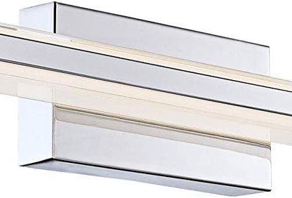 Possini Euro Design Eloe Mid Century Modern Wall Mount Light LED Chrome Silver Hardwired 31 1/4" Wide Light Bar Shade Fixture Painted White Glass for Bathroom Vanity Mirror House Home Room Decor