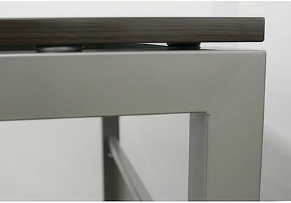 NBF Reversible L-Shaped Executive Office Desk - Durable Laminate Computer Desk with Privacy Hutch - Modern Desk with Storage and File Cabinet - Office Work Desk (Brown) - 65.76"D x 74.25"W x 41.85"H