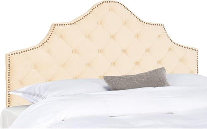 Safavieh MCR4036E-Q Mercer Collection Arebelle Buckwheat Velvet Headboard, Queen, Yellow