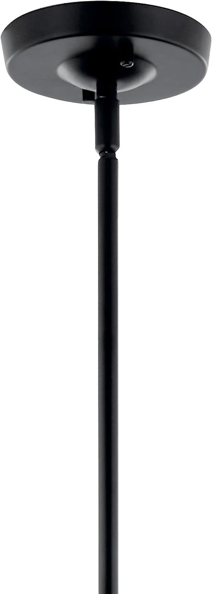 KICHLER Livadia 6-Light Chandelier, Soft Modern-Light in Black, for Foyer, Great Room, or Vaulted Dining or Bedroom (33.25" x 47.25"), 52674BK