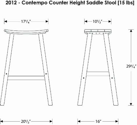 POLYWOOD 2012-FWHTA Contempo Bar Height Saddle Seat Barstool, White Frame, Tangerine