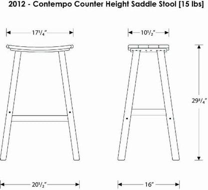 POLYWOOD 2012-FWHTA Contempo Bar Height Saddle Seat Barstool, White Frame, Tangerine