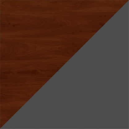 Pemberly Row 72" W U-Shaped Desk with Mobile File Cabinet in Hansen Cherry