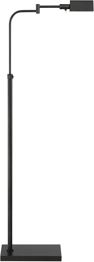 Possini Euro Design Design Keegan Traditional Farmhouse Pharmacy Floor Lamp Standing 54" Tall Dark Bronze Brown Adjustable Swing Arm Metal Tent Shade Decor for Living Room Reading Bedroom Office
