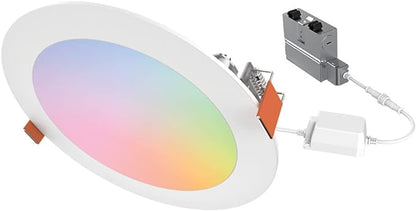 HALO 6” Smart Wi-Fi Slim Canless LED Downlight Powered by WiZ Pro, Dimmable Full Color with Smart Home Integration : HLB6099WZRGBWMWR