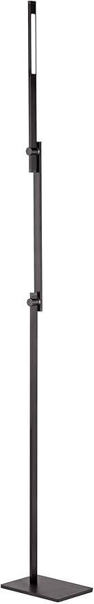 Possini Euro Design Barrett Modern Minimalist Task Floor Lamp LED Standing Base Adjustable 53" Tall Anodized Black Metal Touch On Off Decor for Living Room Reading House Bedroom Home