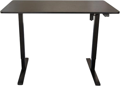Stand Up Desk Store Electric Compact Standing Desk (Black Frame/Matte Black Top, 48” Wide)