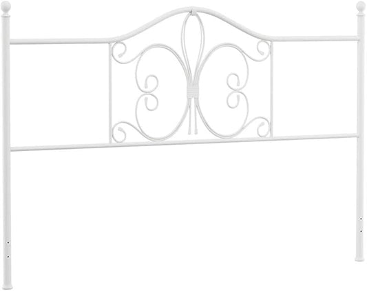 Hillsdale Ruby Metal, King Headboard, Textured White