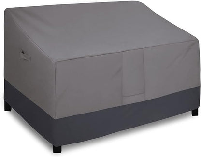Easy-Going Waterproof Outdoor Loveseat Cover, Heavy Duty Deep 2-Seater Patio Couch, Windproof Furniture With Air Vent (76Wx40Dx33H inch, Gray/Dark Gray)