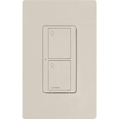 Lutron Caseta Original Smart Light Switch (Lutron Smart Hub Required), for Home, LED, and Fans, 6 Amp, Single-Pole/3-Way, Neutral Required, PD-6ANS-LA-2-Pack, Light Almond, 2 Pack