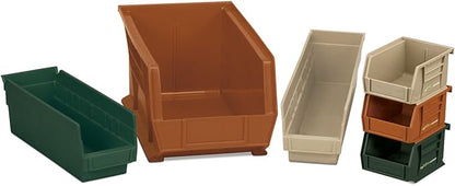 Akro-Mils 30110 12-Inch by 2.75-Inch by 4-Inch Plastic Nesting Shelf Bin Box, Hunter Green, Case of 24