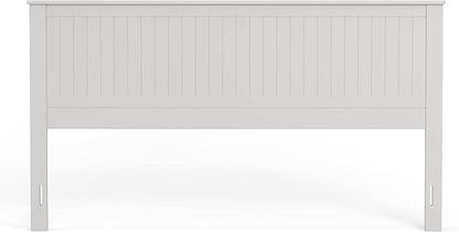 Glenwillow Home Campagne Wood Panel Headboard in White - King Size