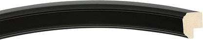 OVALCREST Oval Beveled Wall Mirror for Home Decor - Toronto Style - Matte Black - 26" x 22"