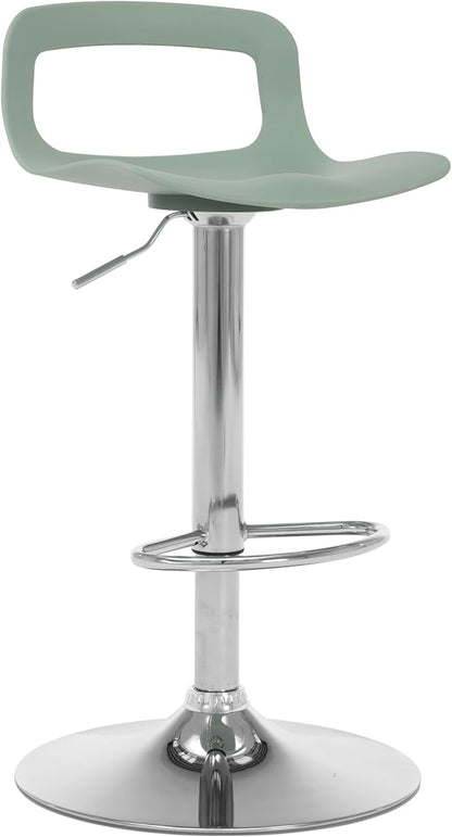 NOBPEINT Contemporary Chrome Air Lift Adjustable Swivel Bar Stool (4 Pieces, Mint Green)
