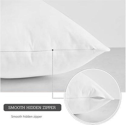 MoonRest® Synthetic Down Alternative 20x20 Square Pillow Insert Form, for Decorative Throw Pillow, Sofa, Cushions, Body and Bed - Pack of 2- Size 20“X 20”