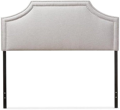 Maykoosh Eclectic Elegance Allure Modern and Contemporary Fabric Upholstered Headboard, Nailded Trim Head Board