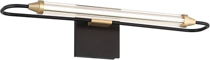 Possini Euro Design Nikola Modern Industrial Vintage Wall Light Bar Matte Black Hardwire 23 1/2" Fixture for Bedroom Bathroom Bedside Vanity House Living Room Home Mirror Hallway Dining Kitchen