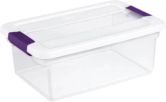 Sterilite 27 Quart Clear Latch Lid Storage Container Tote, 6 Pack, and 15 Quart Clear Latch Lid Storage Container Tote, 12 Pack for Home Organization